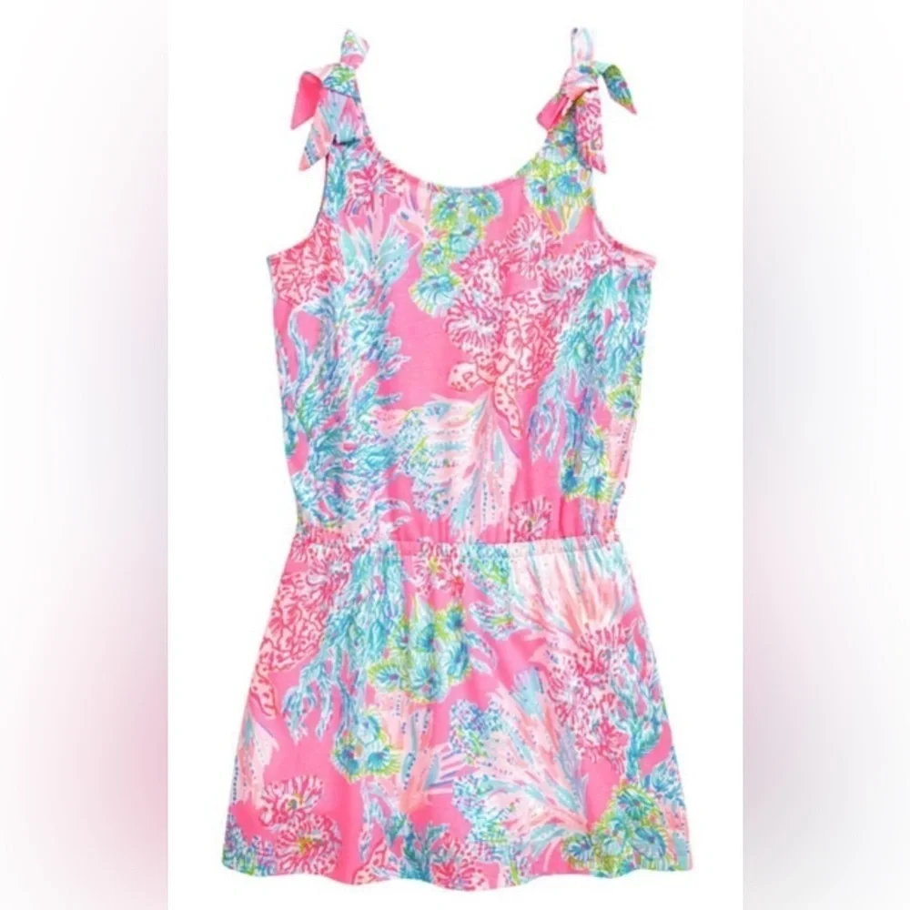 Lilly Pulitzer Girls Sundari Cotton Dress Only in Prosecco Pink Large